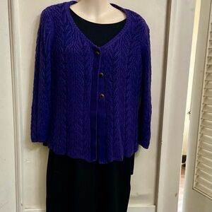 Talbots Purple Knitted Sweater Cardigan (S-M)